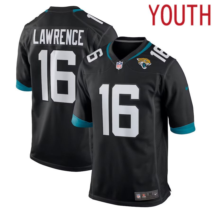 Youth Jacksonville Jaguars #16 Trevor Lawrence Nike Black Alternate Game NFL Jersey->women nfl jersey->Women Jersey